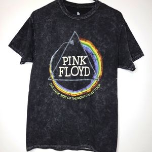 NWT Pink Floyd Woman Tshirt Small Black Tie Dye Junk Food Clothing American Band